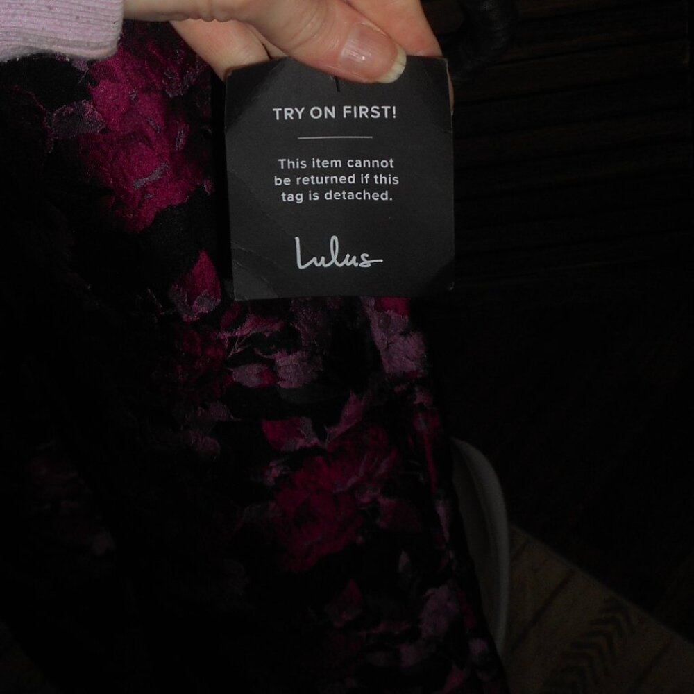 NWT Lulus jewel tone floral jumpsuit, size Medium - Picture 9 of 14